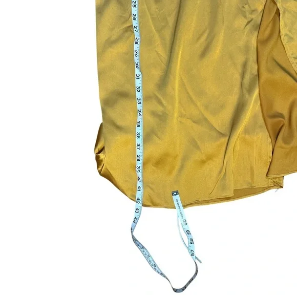 NWT ASTR The Label Pleated Bustier Midi Party Dress Gold XS Satin Slip Style - Picture 8 of 8